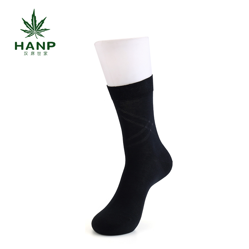 Hanp/汉麻世家棉麻男袜时尚休闲袜 舒适透气柔软运动袜商务袜