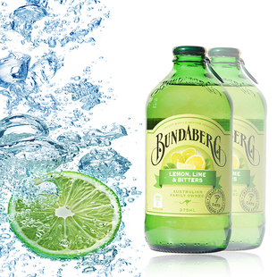 澳洲进口bundaberg宾得宝果味青柠汽水饮料375ml*24瓶青柠口味