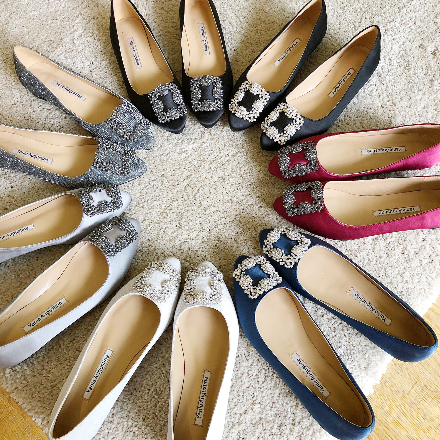 平底鞋,女单鞋,水钻,绸缎,雪花扣,方钻,浅口,淑女鞋,2018新款,女鞋