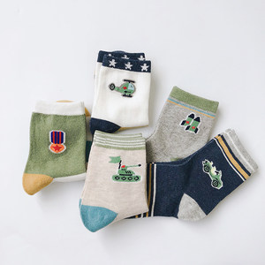 儿童袜子纯棉春秋学生袜棉袜13岁男中大童10