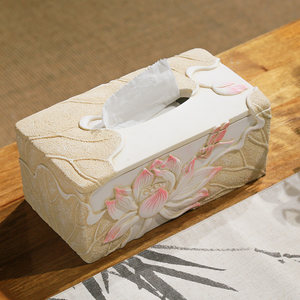 新中式家居用品 span class=h>纸巾盒 /span>摆件 仿古艺术客厅办公室