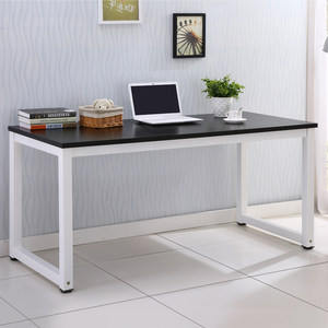 钢木电脑桌台式家用儿童学生书桌简约现代多功能双人办公写字台