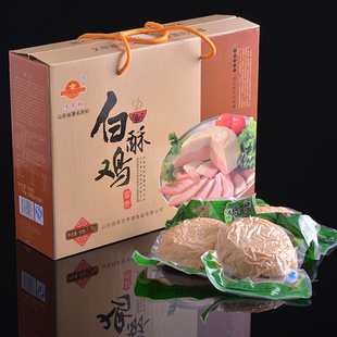 山东特产富贵正宗文亭湖白酥鸡肉食品礼盒装285g*6袋包邮