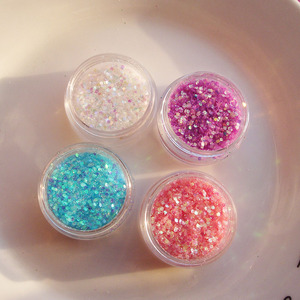 闪粉1mm小亮片diy美甲手机美容uv水晶滴胶装饰史莱姆填充物
