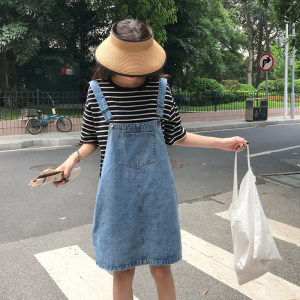 2017春夏韩版新款夏天宽松学生中长款潮女背