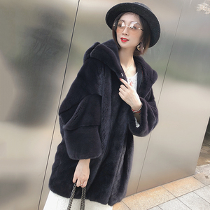 貂毛大衣女中长款整貂图片