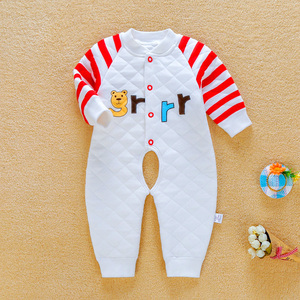 新生儿三层保暖连体衣图片