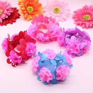 小学生儿童女 span class=h>头花 /span>公主丸子头女童扎马尾盘发 