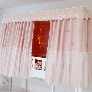 天猫 床帘棉麻亚麻大学生寝室宿舍神器上铺下铺遮光纯色床幔透气床帷