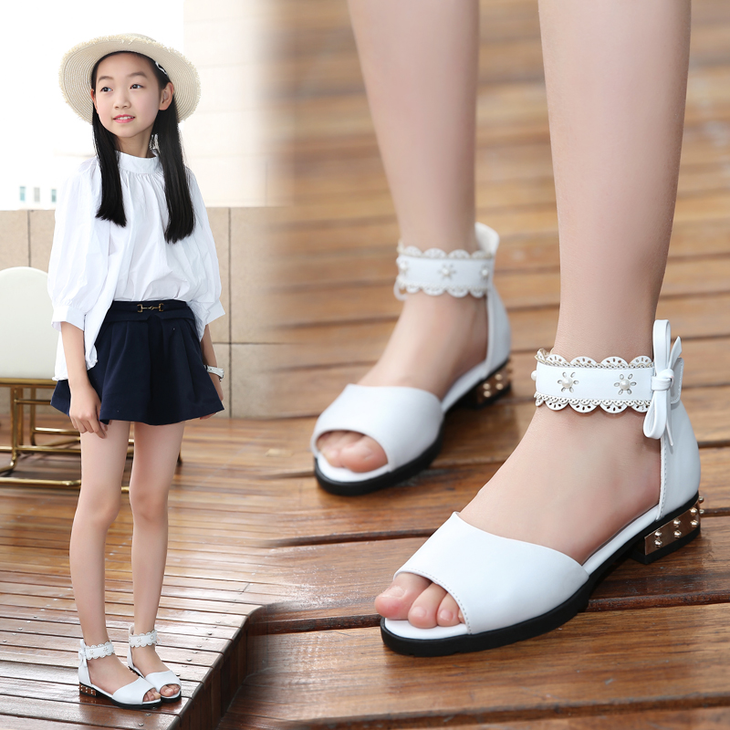 11女童凉鞋高跟夏季公主10-12-15岁小学生13儿童中大童14夏天女孩