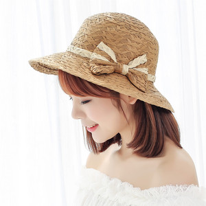 女式夏季帽子草编图片