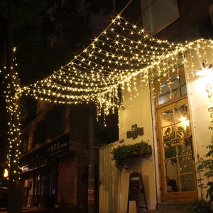 背景灯串灯小彩灯墙灯 span class=h>瀑布 /span>灯房间浪漫 span