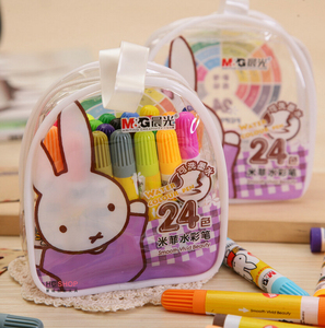 晨光米菲24色水彩笔学生儿童无毒可水洗绘画彩笔套装fcp90151