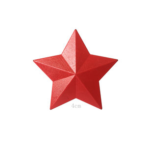 烤漆红色五角星徽章帽徽帽章胸针复古怀旧5角红色五星金属徽章