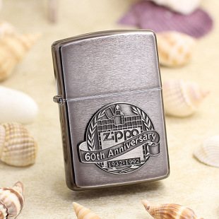打火机zippo正品午夜铬1992年绝版收藏60周年c92纪念底刻绝版藏机