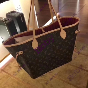 法国代购 lv neverfull 中号 子母袋款老花单肩包购物袋女包 5,976.