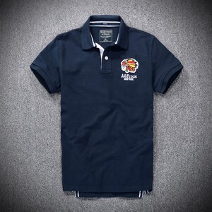 abercrombie&fitch翻领短袖t恤男纯棉修身af span class=h>小鹿 /span