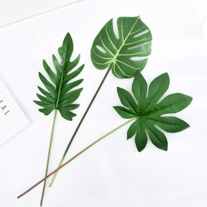 韩风ins创意北欧风树叶家居装饰仿真龟背叶大叶插花绿植植物壁饰