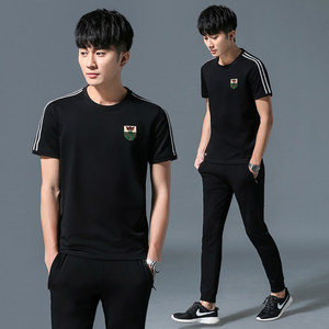 夏天运动套装男夏季薄款跑步运动服套装男运动