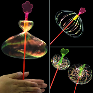 2017新款发光玩具热卖爆款泡泡花扭扭乐摆地摊七彩泡泡魔术棒发光