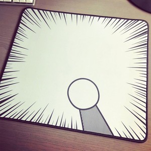 伸出圆手鼠标垫哆啦 梦鼠标垫创意机器猫动漫卡通加厚大办公纯色