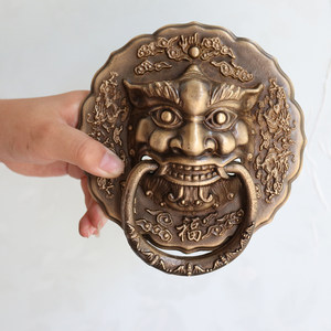 仿古大门兽头 span class=h>纯铜 /span>大拉手古建别墅大门 span