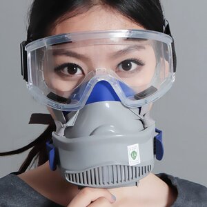防尘口罩面罩硅胶透气工业煤矿粉尘打磨防灰尘面具kn95