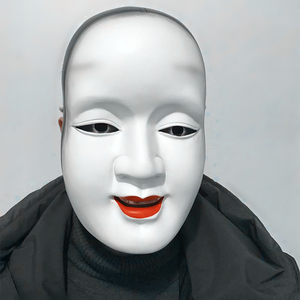 万圣节日本能剧戏剧孙次郎珍藏版树脂般若面具能面工艺品喜剧道具