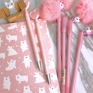 少女心中性笔 粉色 可爱