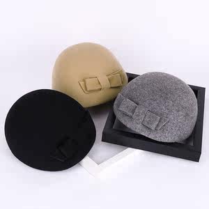 韩版羊毛呢帽子女英伦复古贝雷帽女秋冬短发帽