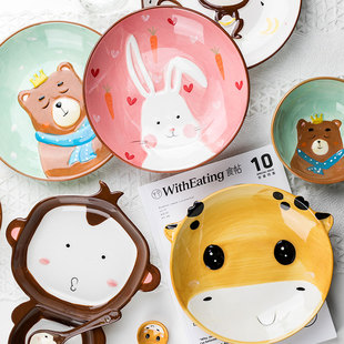 卡通盘子碗套装 可爱 儿童