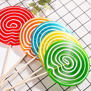 创意手工透明水晶日式超大棒棒糖水果味硬糖波板糖高颜值糖果零食