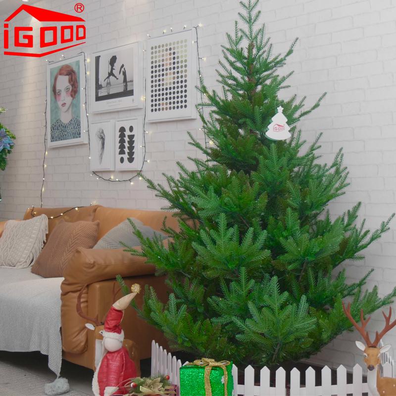 igood圣诞树1.5米1.8米环保家用套餐发光豪华加密仿真节日树英款