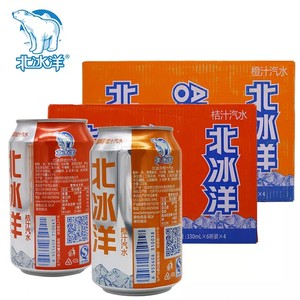 北冰洋 桔汁易拉罐汽水整箱24听桔子汽水橘 老