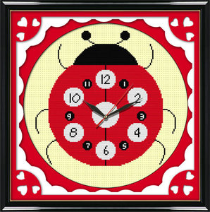 数字钟表十字绣图片