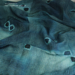 夏季新款苎麻布料印花棉麻裙子布料亚麻花布连