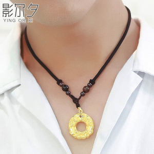 999足金圆貔貅黄金 span class=h>吊坠 /span>送父亲节礼物