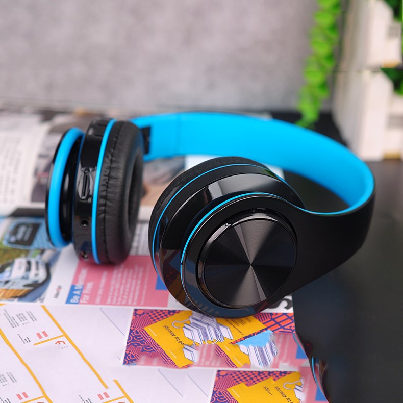 Permen Warna Pakai Jenis Bluetooth Headphone Nirkabel Bas Berat Yang Indah Pria dan Wanita Hidup Musik Permainan lipat Telinga Gandum Anak-Internasional