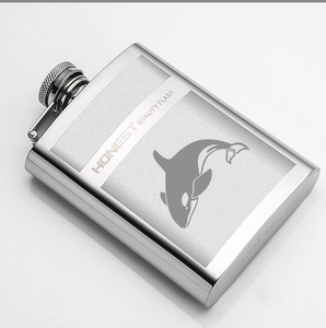 新品不锈钢扁平小酒壶 span class=h>水杯 /span>便携户外迷你男士