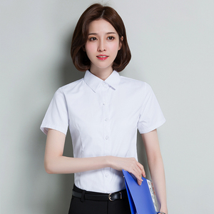白衬衫女短袖 span class=h>修身 /span>ol职业正装2018 span class=h