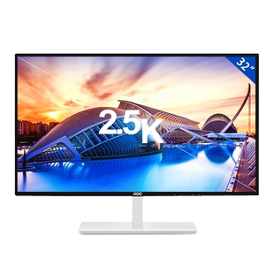 aoc 32英寸显示器2k游戏电竞游戏q3279vwf电脑显示屏设计黑色