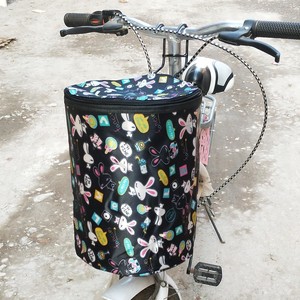 折叠自行车框筐前车篮帆布图片