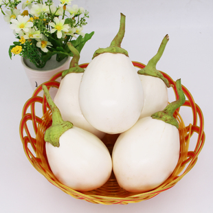 宣城郎溪蔬菜新鲜白茄子 圆茄子鸭蛋茄子茄子30元3斤包邮