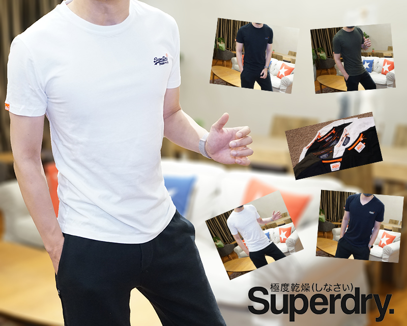 英国Superdry极度干燥新款男SD全棉圆领V领修身短袖t恤打底衫现货