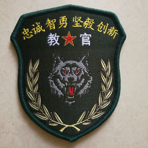 精美刺绣织唛 span class=h>魔术贴 /span>军训教官臂章袖 span class