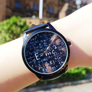 e=mc2 原创手表 进口石英机芯 爱因斯坦质能方程 黑色 中性设计