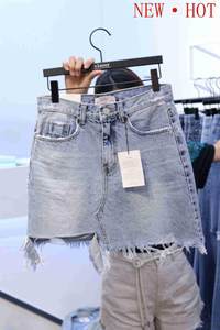 韩国东大门代购初春性感高腰不规则拼纱包臀裙