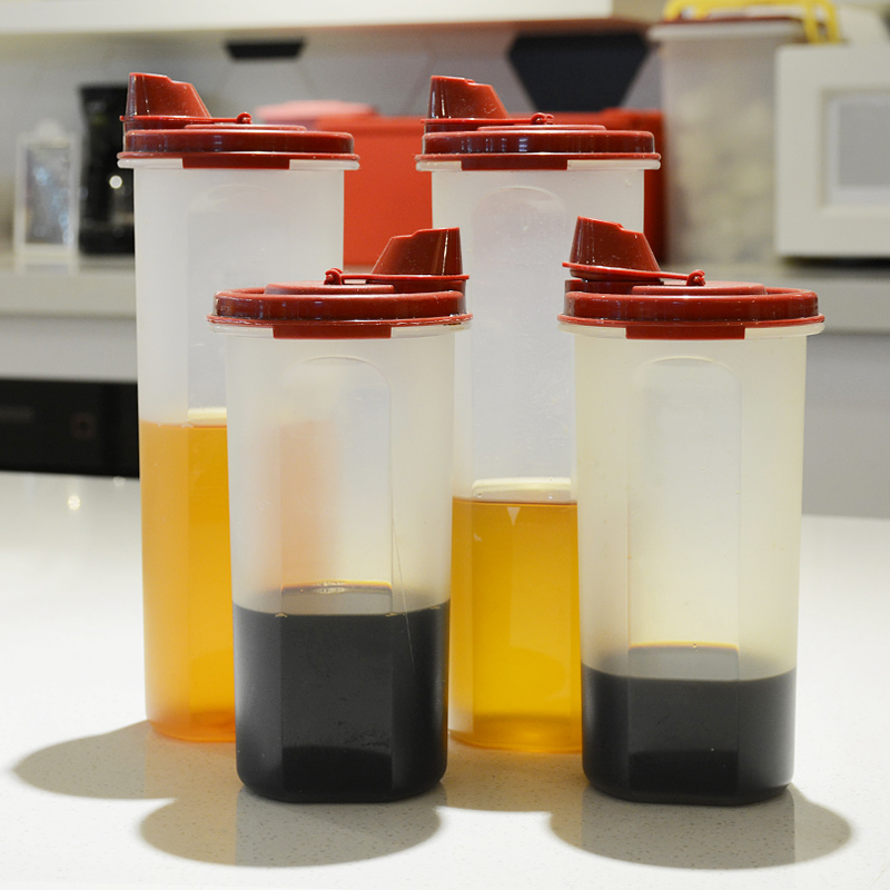 特百惠油壶套装塑料密封防漏油瓶醋瓶酱油瓶家用液体调料瓶调料壶