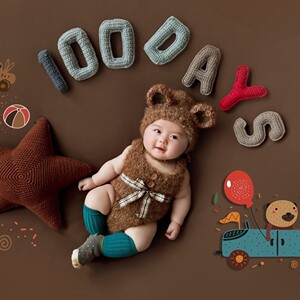 2018原创小 span class=h>熊 /span>套装男孩新款手工毛线儿童摄影