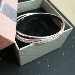 2019新款年轻时尚双环 span class=h>手镯 /span>女士上班s999纯银